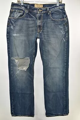 BKE Buckle Derek Mens Jeans Size 32x32 Distressed Meas. 33x32 Destroyed Flap  • $5.94