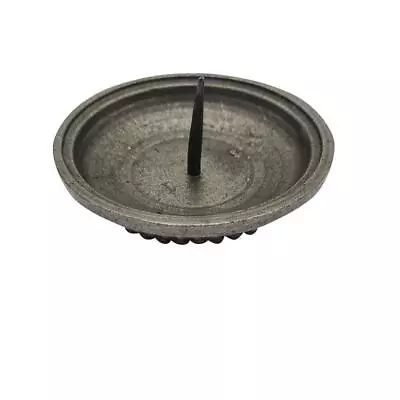 Candle Holder Base With Spike Antique Cast Iron 75mm • £8.95