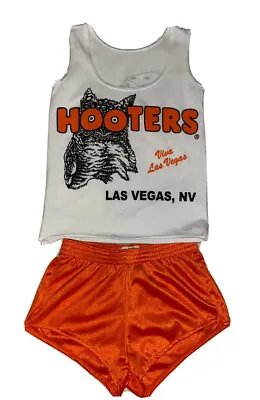 New Vintage 1990s Las Vegas Hooters Girl Uniform XS Tank Top & Shorts Rare Style • $48