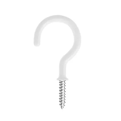 Up To 100X Coated Metal Screw In Cup Hooks Ring Plant Jewelry Hanger Holder AU • $4.75