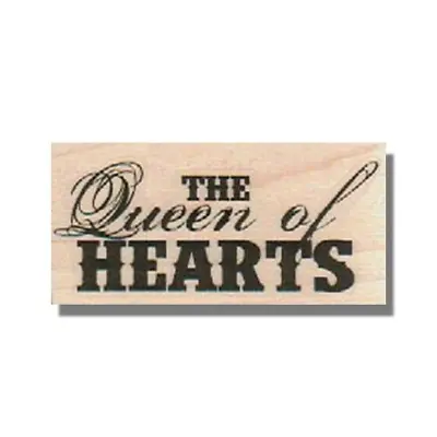 ALICE IN WONDERLAND Rubber Stamp Queen Of Hearts Im Late Mad Hatter Tea Party • $8.74