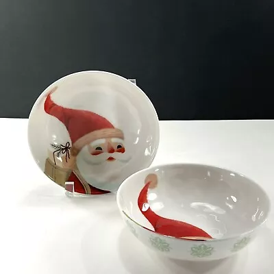 Santa Claus Bowls Target Wondershop Melamine Set Of 2 NWT 2018 Christmas Dishes • £19.29