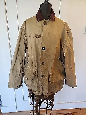 Vintage 1940s Duck Hunting AMERICAN FIELD Gun Coat  SHOOTING Sportsman • $179.99