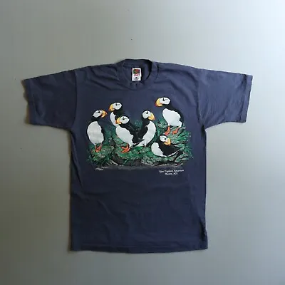 Vintage New England Aquarium T Shirt Nature Print Animal Medium • $49