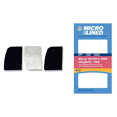 DVC Micro-Lined Replacement Charcoal Filter RCF89-2 Ricaar 8000 Vac- 3 Filters • $9.72