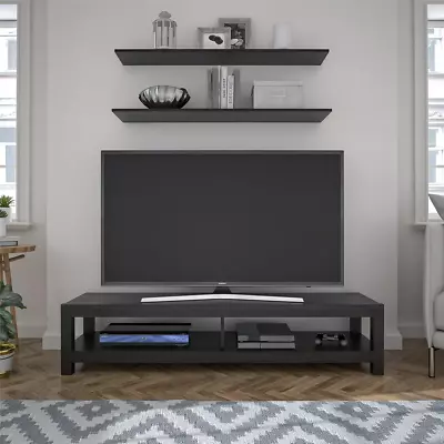 Parsons TV Stand For Tvs Up To 65  Black Oak • $114.34