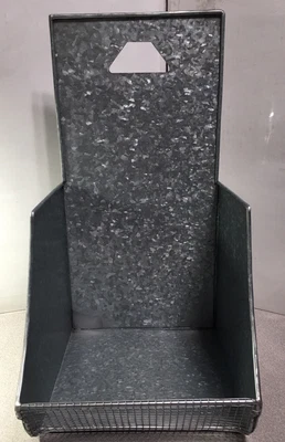 $20 • Buy Pottery Barn Bryant System Organization Small Basket Bin-Galvanized Metal EUC