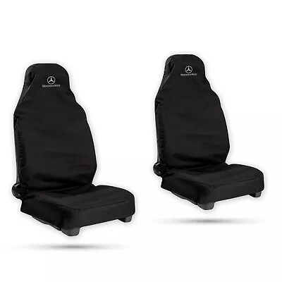 For Mercedes Benz Vito 1+1 Front Heavy Duty Seat Cover Black Waterproof Logo • $43.50