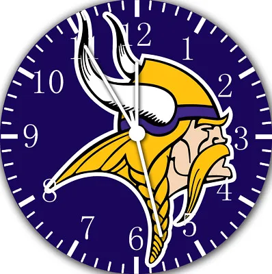   Minnesota Vikings Frameless Borderless Wall Clock For Gifts Or Home Decor E435 • $22.95