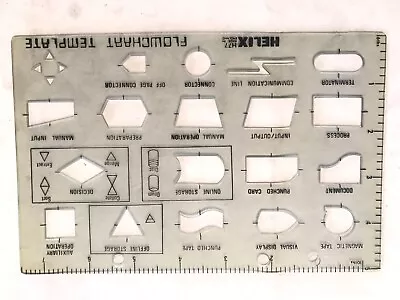 Helix H77 Flowchart Template - Stencil Computer Programing CAD Design  • £3.75