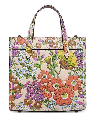 ❤️Coach Field 22 B4/Ivory Small Floral Printed Leather Tote • $599.99