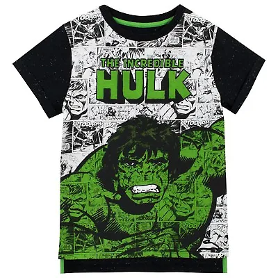 Marvel Avengers Incredible Hulk T-Shirt Kids Boys Toddler 2-12 Years Top Tee • £13.99