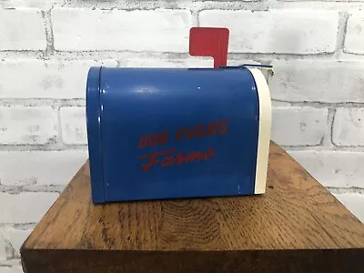 Vintage Metal Bob Evans Farms Collectible Mailbox Piggy Bank Toy • $11