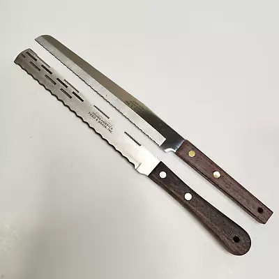 Vintage VERNCO High Carbon Stainless Steel Kitchen Knife Serrated Japan Set Of 2 • $24.30