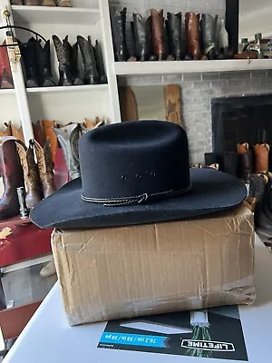 Stetson 2X 7 5/8 Beaver Black Vintage Cattleman Cowboy Western Hat • $149