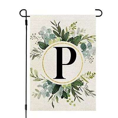  Monogram Letter Garden Flag Floral 12x18 Inch Double Sided For Outside Small P • $18.21