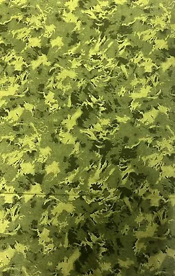 12 Metre Bolt Amazon Green Wild Waves Printed 100% Cotton Craft Fabric. • £0.99