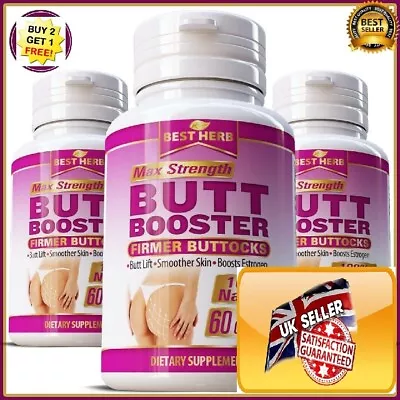 Butt Booster Sexy Booty Pills Firmer Bigger Buttocks Rounder Ass Lift Bum Bottom • £16.99