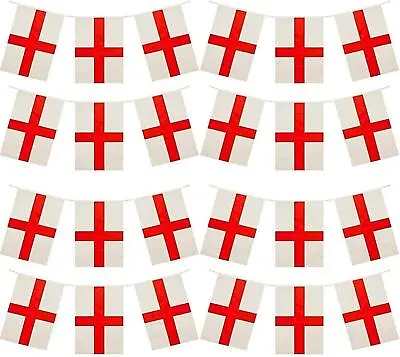 £4.49 • Buy England Bunting St George's Day Football World Cup Decorations 25 Flags 10m