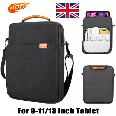 For IPad Galaxy Tab 9-11/13.3 Inch Tablet Carry Case Pouch Shoulder Bag Handbag • £11.69