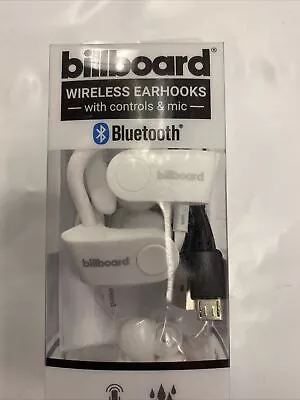 BILLBOARD WIRELESS EARHOOKS WITH MICROPHONE BB2424 White. Free Shipping • $11.99