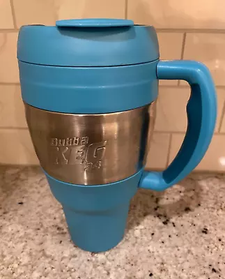 Bubba Keg 34 Oz Turquoise Blue Insulated Travel Mug Cup With Handle Flip Top Lid • $14.99