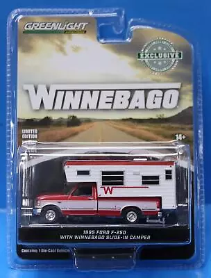 Greenlight Hobby Exclusive 1995 FORD F-250 WITH WINNEBAGO SLIDE IN CAMPER • $11.95