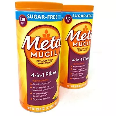 Metamucil Sugar Free Fiber Supplement Orange Smooth 260 Servings • $60.99