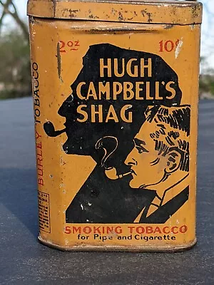 Rare Hugh Campbell Pocket Tobacco Tin • $324.95