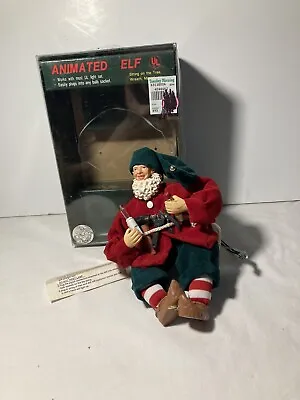 VINTAGE CHRISTMAS IN MOTION CHRISTMAS  ANIMATED ELF WITH LIGHT  Untested  • $24.99