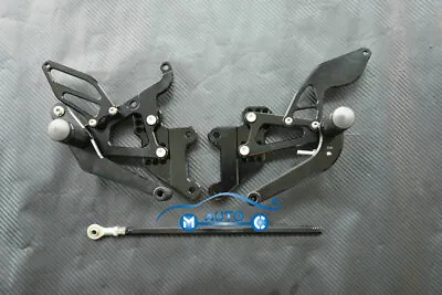 CNC Adjustable Rearset Foot Pegs Rear Set For Yamaha YZF R6 03-05 Racing Black • $99.55