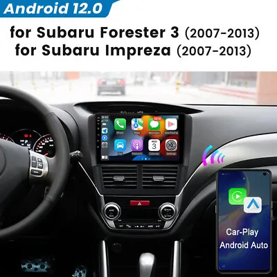 FOR Subaru Forester Impreza 2007-2013 9  Carplay GPS Stereo Android 12 Car Radio • $109.99