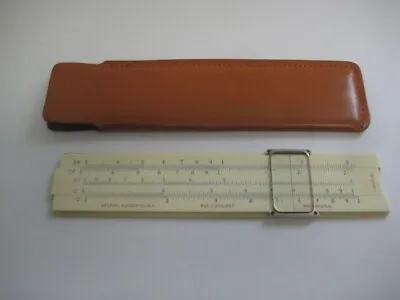 Vintage Slide Rule: K & E 4097B  / 4097 B In Leather Case Cracked AS-IS K&E • $10