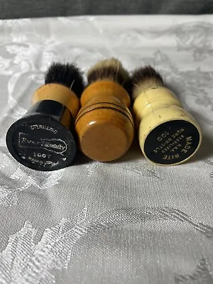 Vintage Shaving Brush Lot Made Rite  Ever Ready And Unbranded Pure Bristle • $16.78