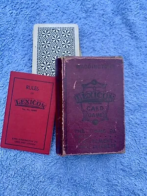 1935 Waddington Lexicon Card Game With Booklet - Vintage • £12