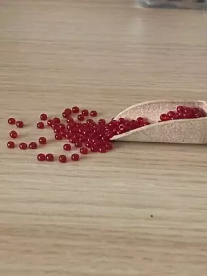 Japanese Miyuki Seed Beads Size 8 #141 Red Transparent  15grams • £1.50