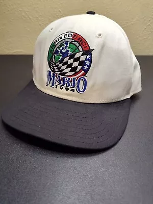 Vintage 1994 Mario Andretti  Arrivederci Tour Indy Snapback Hat USA • $30