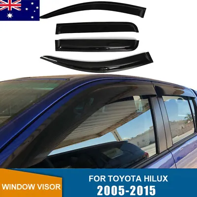 Black Weather Shields Windows Visors For Toyota Hilux N70 2005-2015 Dual • $38.60
