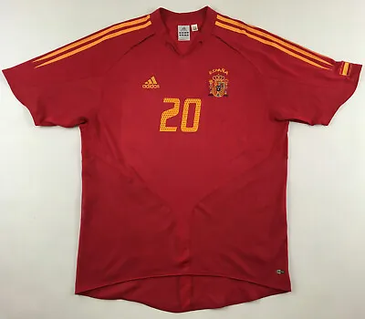 Spain España #20 Xavi Euro 2004 2005 Home Shirt Adidas Jersey Camiseta Maglia XL • $109.99