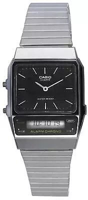 Casio Vintage Analog Digital Alarm Calendar Black Dial AQ-800E-1A Unisex Watch • $93.60
