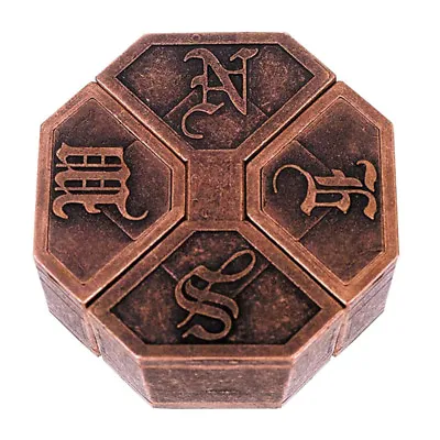 Vintage Alloy Cast Puzzle Box Metal Lock Toys IQ Mind Brain Teaser Game Kid Gift • $9.99