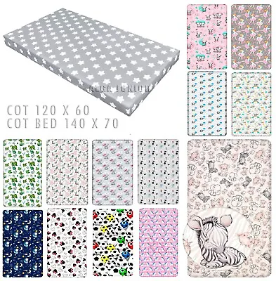 £7.98 • Buy Baby Fitted Sheet  For Cot 120 X 60 Cot Bed 140 X 70 100% Cotton Patterned 