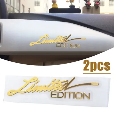 $11.78 • Buy 2 X Gold Limited Edition Logo Emblem Badge Metal Sticker Decal Car Accessories