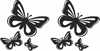 6 X Butterflies-Sticker-Car-Wall-Mirror-Window-all Buterflies Togeth Size 288 Mm • £2.99