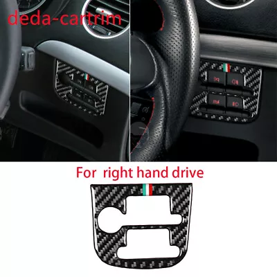 RHD Headlight Switch Trim For Alfa Romeo 159 Brera Spider 2004-2011 Carbon Fiber • $19.34