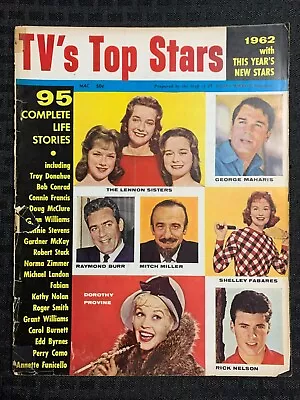 1962 TV TOP STARS Magazine G/VG 3.0 The Lennon Sisters / George Maharis • $10.25