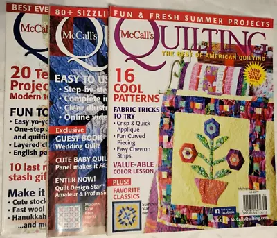 McCalls Quilting Magazines May June July August 2012 Nov Dec 2011 Quilt Patterns • $21