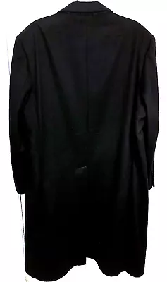 $495 ProntoModa Black Full Length Topcoat Cashmere (45%)/Wool Men's Size 48R • $99.99