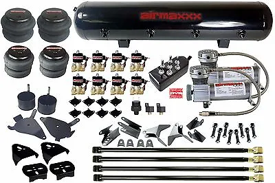 4 Link Air Compressors Bags Valves Black 7 Toggle & Tank Air Kit For Chevy S10 • $1399.88