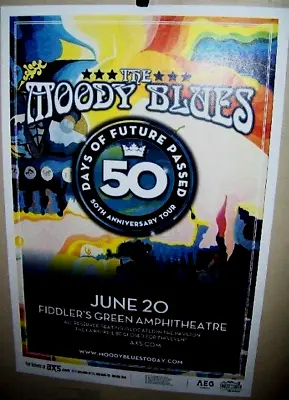 The MOODY BLUES In Concert Show Poster RP Denver Co Fiddler's Green Very COOL • $25